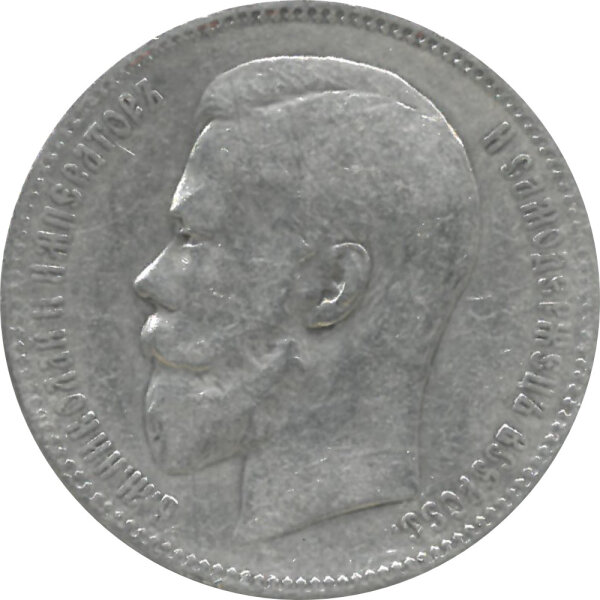 Russland 1 Rubel Zar Nikolaus II 1895-1915 - Silber