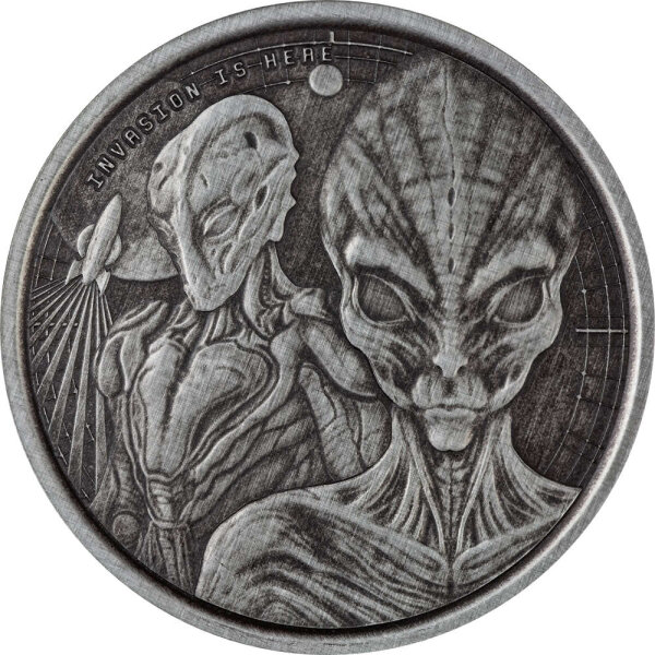 Ghana Alien 2023 1 oz Silber | Antik Finish