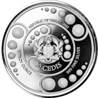 Ghana Alien 2023 1 oz Silber | Polierte Platte Coloriert