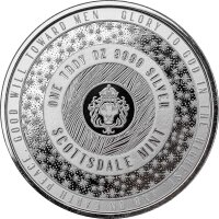 Round Bethlehem Geburt in der Krippe 1 oz Silber