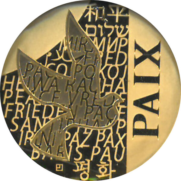 Frankreich 250 Euro 2013 "Frieden" -  Gold