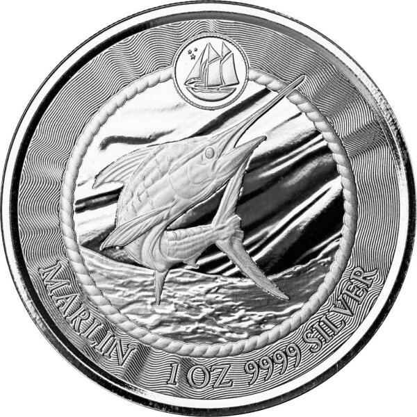 Cayman Inseln Sea Life Blue Marlin - Speerfisch 2023 1 oz Silber