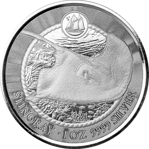 Cayman Inseln Sea Life Stingray - Stachelrochen 2023 1 oz Silber