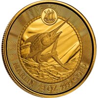 Cayman Inseln Sea Life Blue Marlin - Speerfisch 2023 1 oz Gold