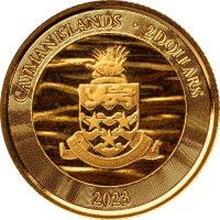 Cayman Inseln Sea Life Blue Marlin - Speerfisch 2023 1/10 oz Gold