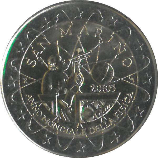 San Marino 2 Euro 2005 "Jahr der Physik"
