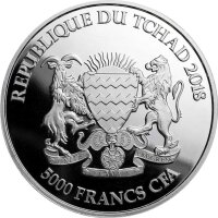 Tschad Mandala 2. Ausgabe Rhino - Nashorn 2018 1 oz Silber
