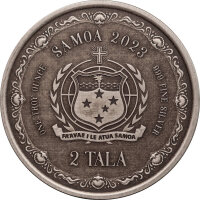 Samoa Mermaid 2023 Mutter & Tochter 1 oz Silber | Antik Finish