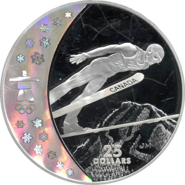 Kanada 25 Dollars 2009 Olympiade Skispringen