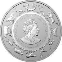 Australien RAM Lunar 2024 5. Ausgabe Jahr des Drachen 1 oz Silber