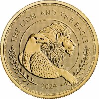 UK British Lion und American Eagle 2024 1. Ausgabe 1 oz Gold
