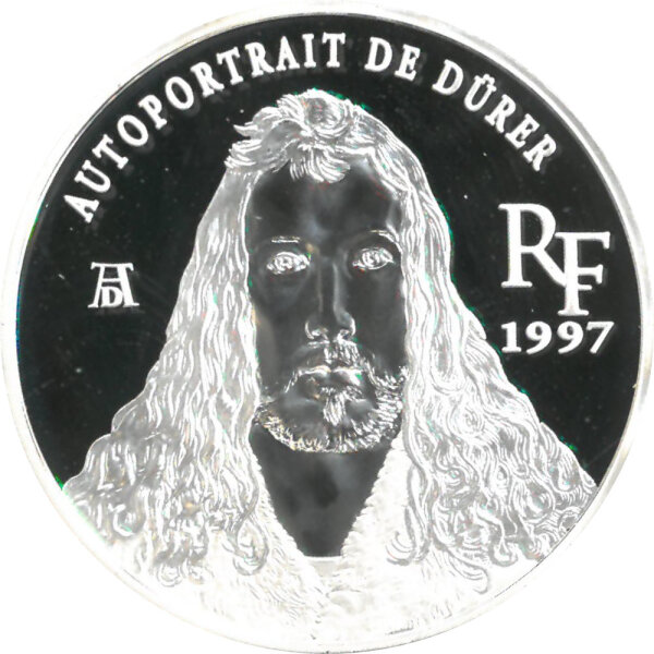 Frankreich 10 Francs 1997 - Schätze europäischer Museen "Selbstporträt Albrecht Dürer" - Silber PP