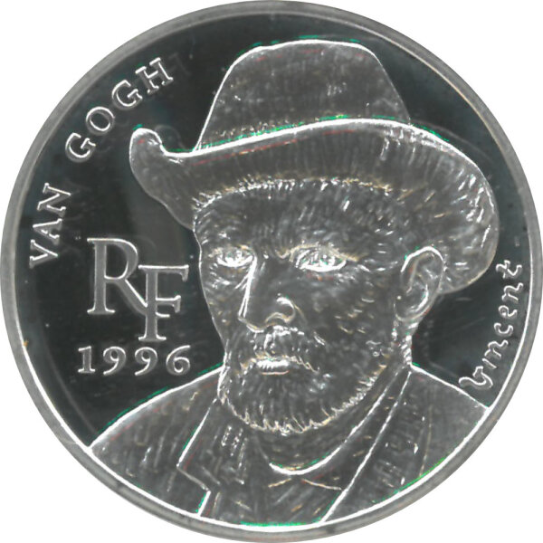Frankreich 10 Francs 1996 - Schätze europäischer Museen "Van Gogh" - Silber PP