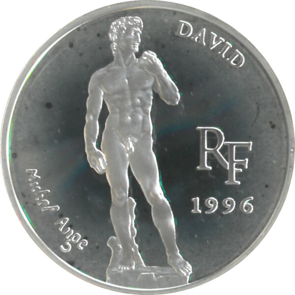 Frankreich 10 Francs 1996 - Schätze europäischer Museen "David" - Silber PP