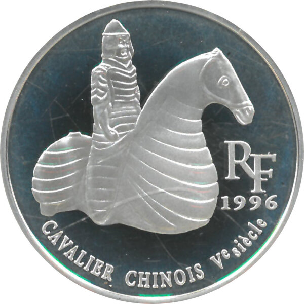 Frankreich 10 Francs 1996 - Schätze europäischer Museen "Chinesischer Reiter" - Silber PP