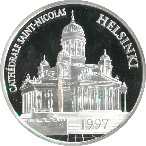 Frankreich 100 Francs 1997 - Bedeutende Bauwerke in Europa "Nikolaikirche" - Silber PP