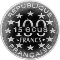 Frankreich 100 Francs 1997 - Bedeutende Bauwerke in Europa "Nikolaikirche" - Silber PP