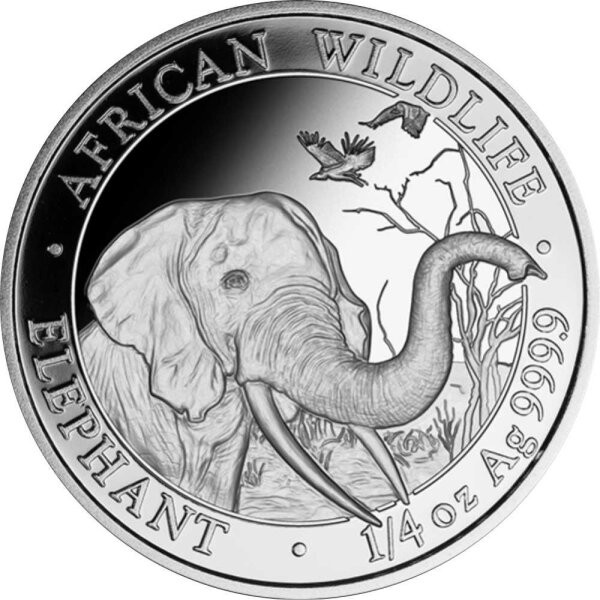 Somalia Elefant 2018 1/4 oz Silber - 2. Wahl
