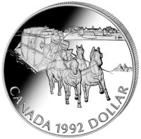 Kanada 1 Dollar 1992 Postkutsche - Silber