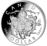Kanada 1 Dollar 1994 Schlittenpatrouille - Silber PL