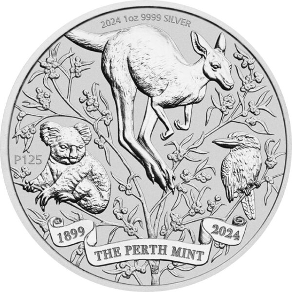 Australien The Perth Mint’s 125th Anniversary 2024 1 oz Silber - 125. Jahrestag der Perth Mint