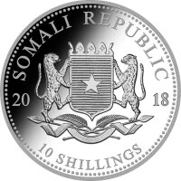 Somalia Elefant 2018 1/10 oz Silber - 2. Wahl