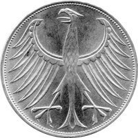 J.387 Deutschland 5 Deutsche Mark 1960 -F- Kursmünze 625/1000 Silber -s-ss