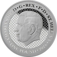 Saint Helena India Wildlife 2024 Schneeleopard 1 oz Silber