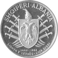 Albanien 5 Leke 1969-1970 - 500. Jahrestag der Liga von...