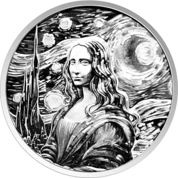 Fiji Mona Lisa x Van Gogh 2024 1 oz Silber | Prooflike