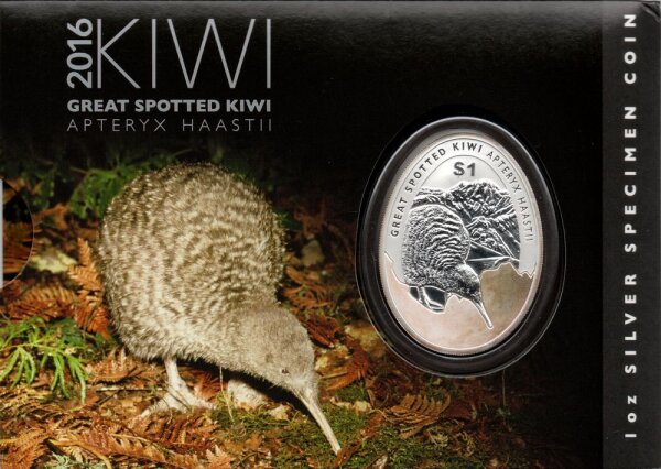 Neuseeland Kiwi 2016 1 oz Silber im Originalblister