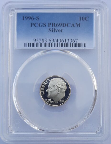 USA 10 Cent 1996 "Roosevelt Dime" Silber PP