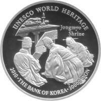 Südkorea 30.000 Won 2010 "Weltkulturerbe Jongmyo Schrein" - Silber PP