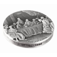 Niue Bibelserie 2016 Das letzte Abendmahl - 2 oz Silber | High Relief Antik Finish