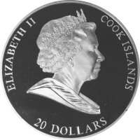 Cook Islands Michelangelo 2008 Die Erschaffung Adams 3 oz Silber | Polierte Platte Coloriert