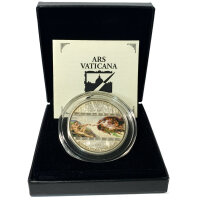 Cook Islands Michelangelo 2008 Die Erschaffung Adams 3 oz Silber | Polierte Platte Coloriert