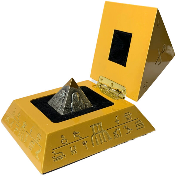Djibouti Pyramide of Khafre 2021 5 oz Silber | Antik Finish Teilvergoldet