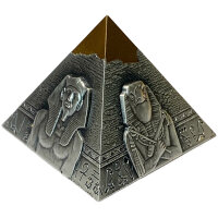 Djibouti Pyramide of Khafre 2021 5 oz Silber | Antik Finish Teilvergoldet