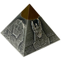 Djibouti Pyramide of Khafre 2021 5 oz Silber | Antik Finish Teilvergoldet