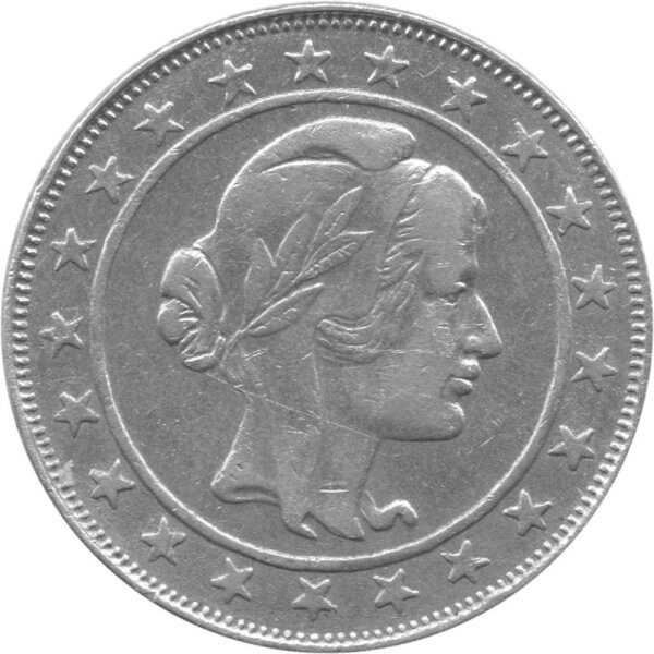Brasilien 2000 Rais 1929 "Freiheitskopf" Silber