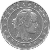 Brasilien 2000 Rais 1929 "Freiheitskopf" Silber