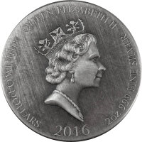 Niue Wikinger 2016 Harald Fairhair - 2 oz Silber | High Relief Antik Finish