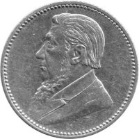 Südafrika 6 Pence 1897 - Paul Krüger - Silber