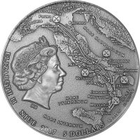 Niue Spartacus 2017 - 2 oz Silber | High Relief Antik Finish