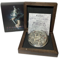 Niue Spartacus 2017 - 2 oz Silber | High Relief Antik Finish