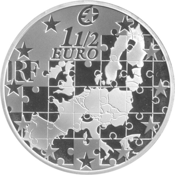 Frankreich 1,5 Euro 2004 - EU-Erweiterung - Silber PP