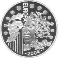 Frankreich 1,5 Euro 2004 - EU-Erweiterung - Silber PP