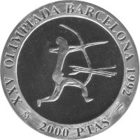 Spanien 2000 Pesetas 1990 XXV. Olympische Sommerspiele...
