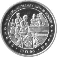 Isle of Man 10 Euro 1997 - 200. Geburtstag von Franz...