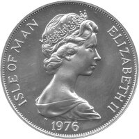 Isle of Man 1 Crown 1976 - 200 Jahre Unabhängigkeit der USA "George Washington" - Silber